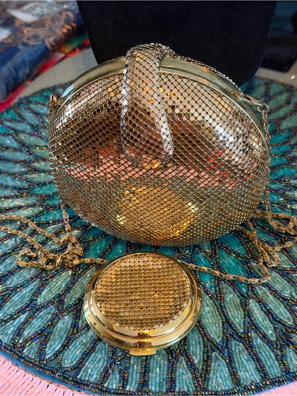 Beautiful Mesh Whiting & Davis Purse & Compact